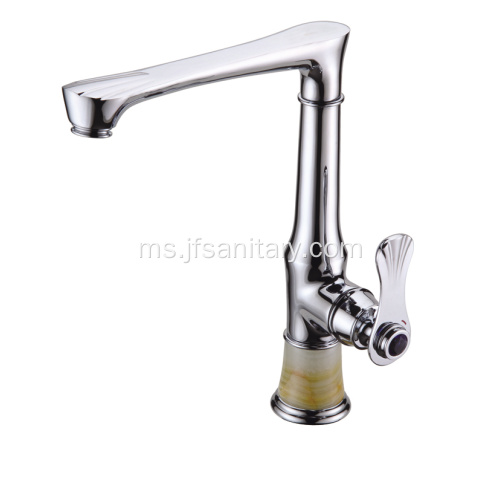 Tembaga Deck Gunung Single-Handle Kitchen Faucet Chrome